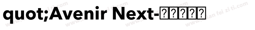 quot;Avenir Next字体转换